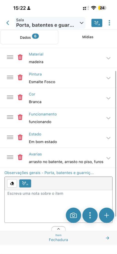método de vistoria de imóveis